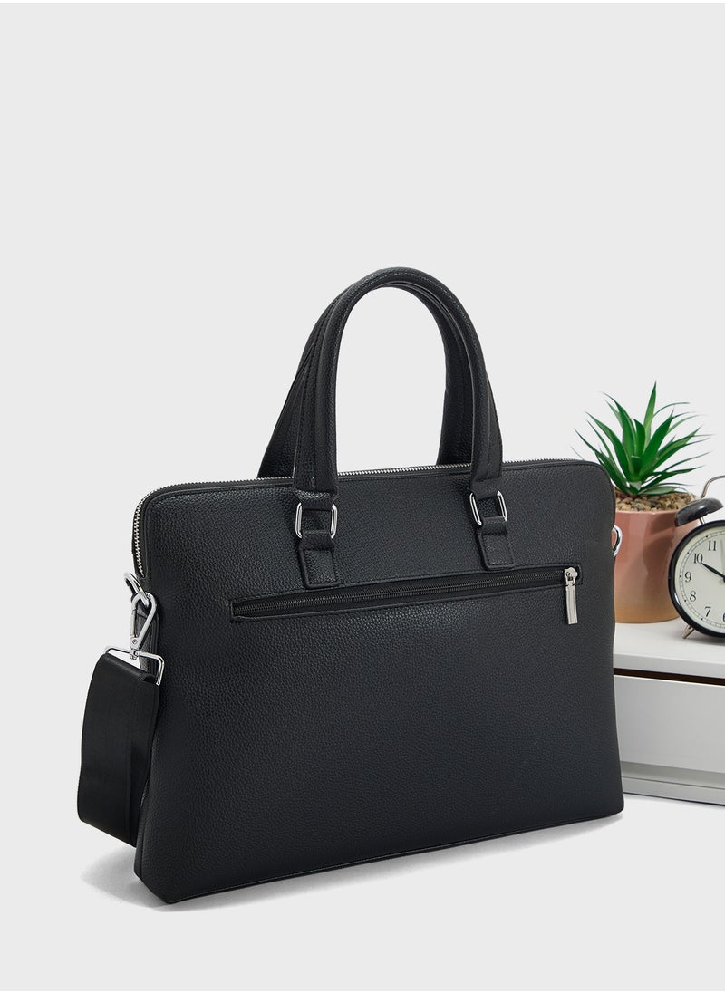 Robert Wood Grain Texture Office Laptop Bag  - Image 2