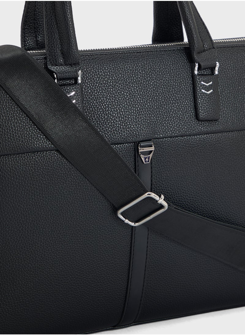 Robert Wood Grain Texture Office Laptop Bag  - Image 3