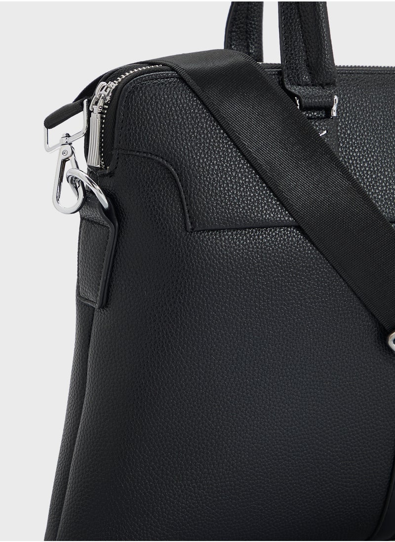 Robert Wood Grain Texture Office Laptop Bag  - Image 4