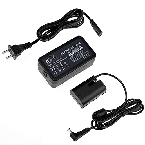 Glorich DR-E6 DC Coupler LP-E6 LP-E6N Dummy Battery ACK-E6 AC Power Supply Adapter Kit for Cameras Canon EOS R7 R6 R5 R 90D 80D 7D Mark II 7D 70D 6D 60D 5D Mark IV 5DS, with Fully-Decoded Smart Chip - Image 1