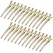 Bantoye 24 Packs Duck Bill Clips, Bantoye 3.35 Inches Rustproof Metal Alligator Curl Clips with Holes for Hair Styling, Hair Coloring, Gold - Image 2