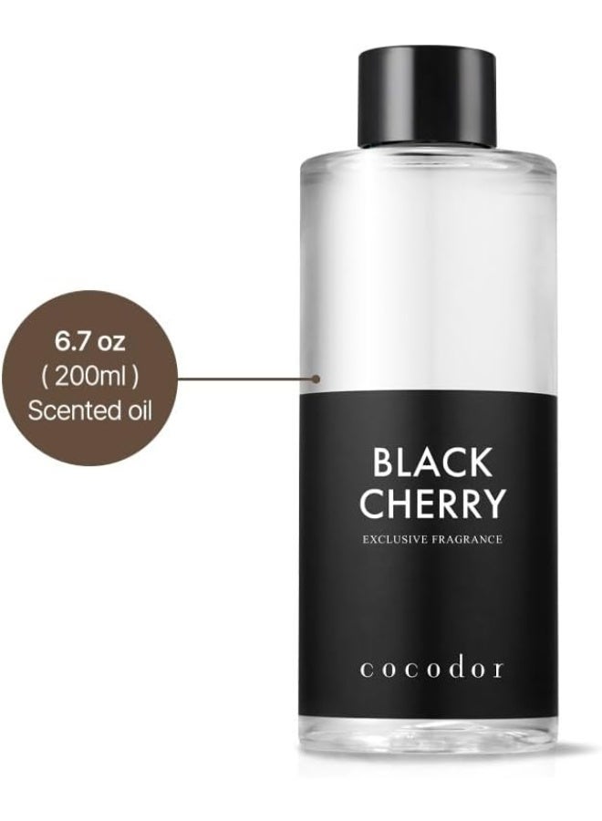كوكودور إعادة تعبئة زيت ناشر الروائح بالعيدان من Cocod'or / تشيري أسود / 6.7 أونصة (200 مل) / عبوة واحدة - Image 2