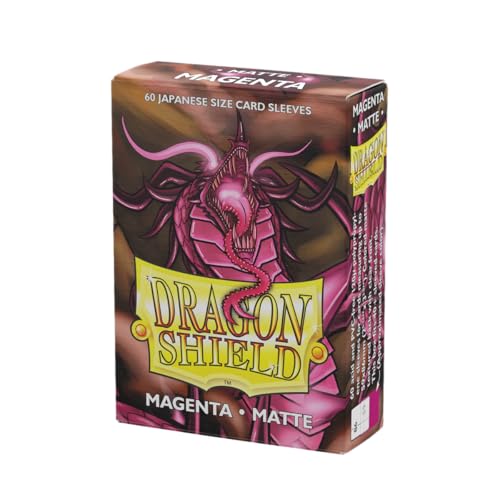 Arcane Tinmen Dragon Shield | Japanese Size Card Matte Sleeves | 60 CT - Smooth & Tough Premium TCG Sleeves - Compatible with Yu-Gi-Oh, Naruto, Cardfight & Vanguard | Magenta - Image 1