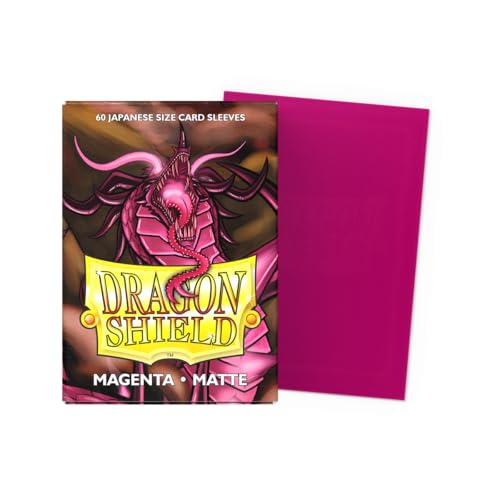 Arcane Tinmen Dragon Shield | Japanese Size Card Matte Sleeves | 60 CT - Smooth & Tough Premium TCG Sleeves - Compatible with Yu-Gi-Oh, Naruto, Cardfight & Vanguard | Magenta - Image 2