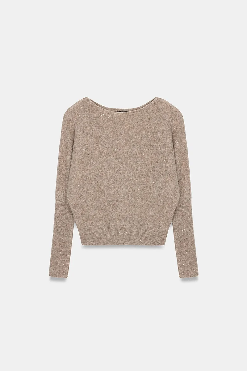 Dilvin Mocha Brown DILVIN Women's Knit Sweater for Women | Best Price UAE