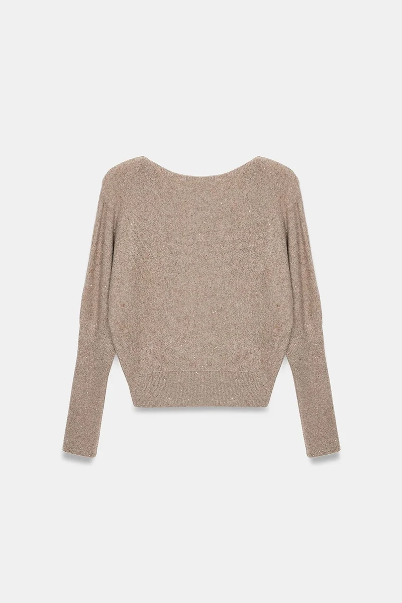 Dilvin Mocha Brown DILVIN Women's Knit Sweater for Women | Best Price UAE