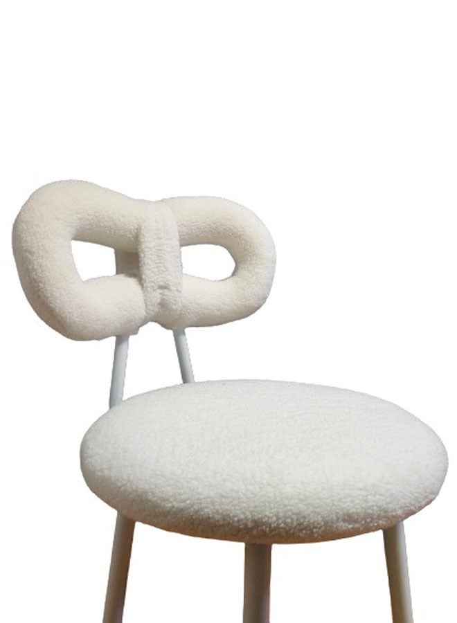 NKX Butterfly Bow Tie Vanity Chair with Lambswool Cushion - Image 3