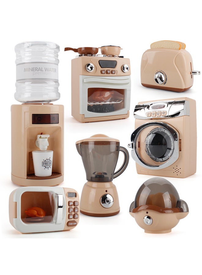 سلسلة مطبخ محاكاة للأطفال، مجموعة أجهزة منزلية كبيرة، موزع مياه، عصارة، لعب الحياة المنزلية، ألعاب كهربائية منزلية - اللون: ZQ1006A، جهاز بخار البيض 477.5G - Image 2