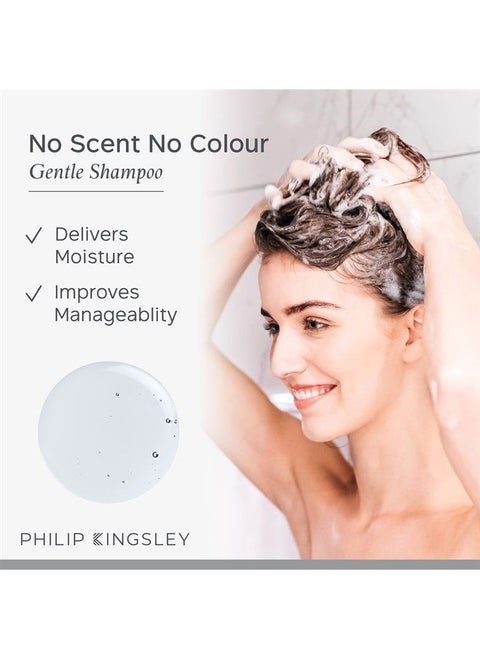 No Scent No Colour Shampoo for Sensitive Delicate Scalps Daily Use Gentle Cleansing Shampoo Unscented Fragrance-Free Color-Free Vegan-Friendly for All Hair Types, 33.8 oz