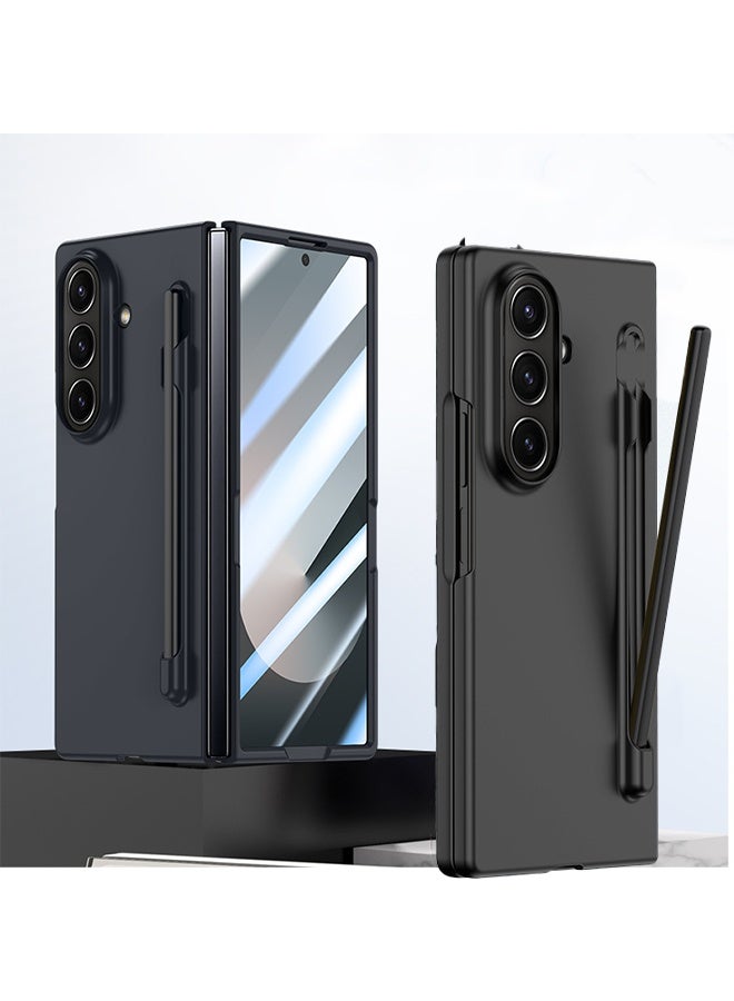 هافن حقيبة واقية متوافقة مع سامسونج جالاكسي زي طي 7، مع S حامل القلم وحامي الشاشة الزجاجية المقواة، مضاد للخدش -أسود - Image 3