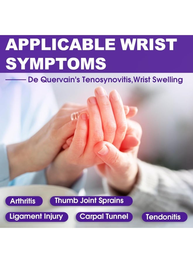 Wrist Brace with Thumb Support,Thumb Spica Splint Left Hand for De Quervain's Tenosynovitis Brace,Carpal Tunnel Wrist Brace Night Support for Women&Men,Black-S/M-Left - Image 2