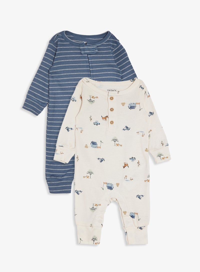 carter's Infant 2 Pack Of Printed Jumpsuit - Image 1