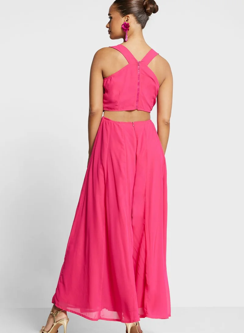 indya Mirror Embroidered Cut Out Jumpsuit