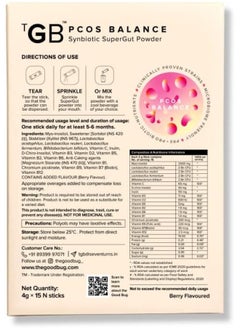 The Good Bug Pcos Balance Super Gut Powder For Women Pre And Probiotic Blend With Myo+D-Chiro 30 Days Pack  - Image 2