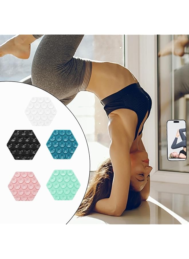 Excefore Silicone Suction Phone Case Mount, 3Pcs Non Slip Suction Cup Phone Mount, Hands-Free Mobile Accessory Holder Back Of Phone For Selfies And Videos, Multi-Purpose Self-Adhesive Phone Stand Sticky - Image 4