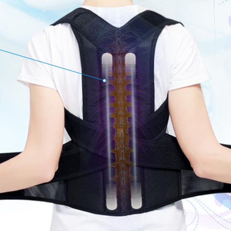 Posture Corrector Brace For Women Men Black XXL Back Shoulder Support Belt - Image 5