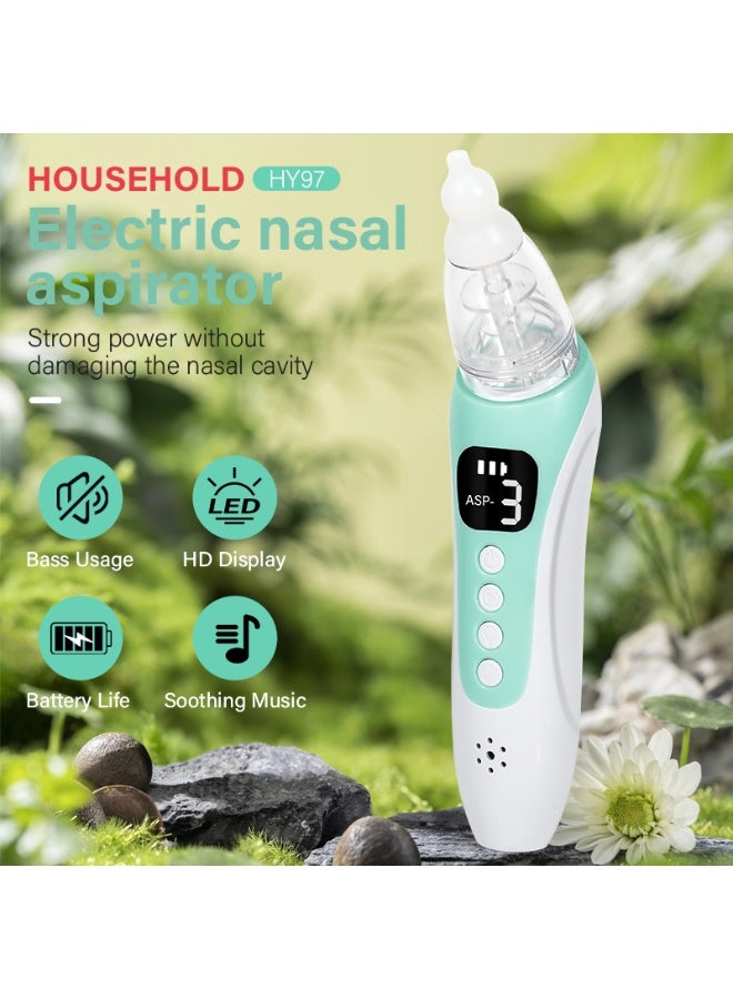 S.STYLEE 2-in-1 Electric Baby Nasal Aspirator with Spray, 65kPa Strong Suction, 4 Modes, Quiet USB Rechargeable Nose Cleaner for Infants & Toddlers, Portable Baby Nose Sucker with LED Light & Music - Image 4