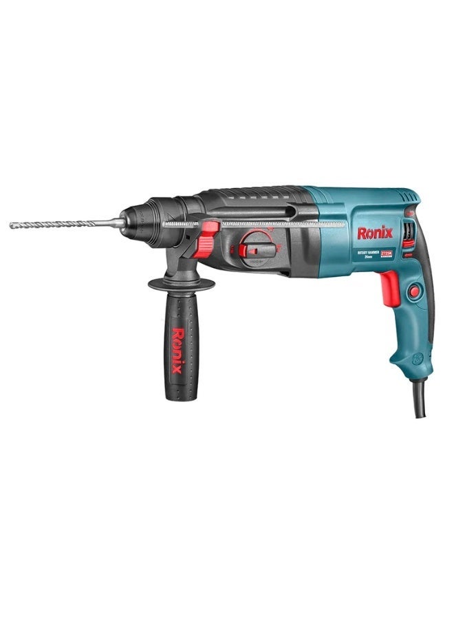 RONIX Rotary Hammer Kit 850W 26mm, 3.5J, SDS-Plus, 0-1200RPM, German Engineering #Ronix 2725K - Image 2