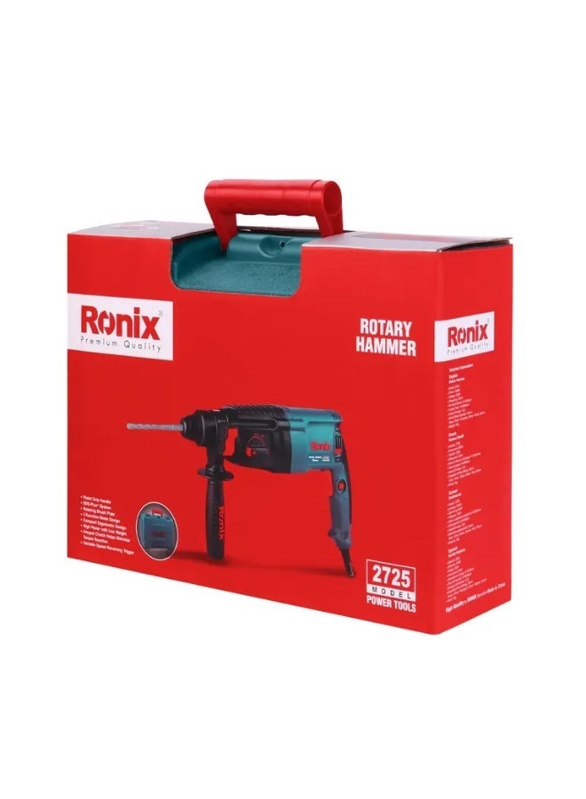RONIX Rotary Hammer Kit 850W 26mm, 3.5J, SDS-Plus, 0-1200RPM, German Engineering #Ronix 2725K - Image 5