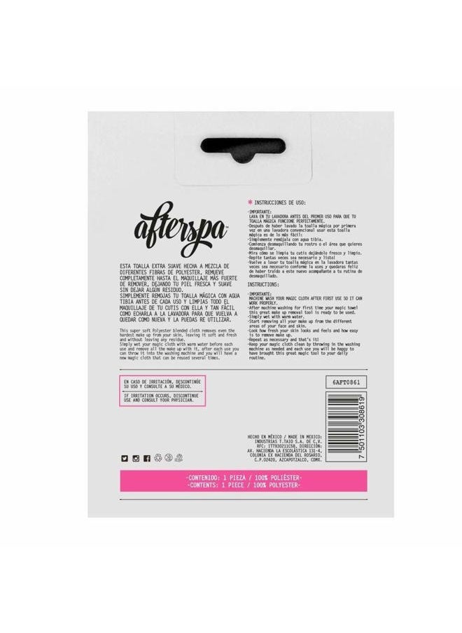 afterspa - AfterSpa Beauty - Magic Make Up Remover - Take Home Your Spa Experience - Pink - Pack of 1 - Image 1