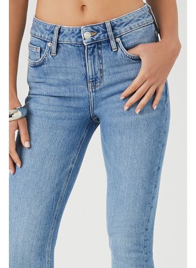 FOREVER 21 Distressed Split-Hem Straight-Leg Jeans - Image 4