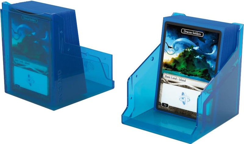 Gamegenic Bastion 100+ XL Deck Box - Compact, Secure, and Perfectly Organized for Your Trading Cards! Safely Protects 100+ Double-Sleeved Cards, Blue Color, Made - Image 5