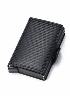 Card Holder, Men Credit Money Clip Wallets for Men, Slim Case Front Pocket Anti-theft-RFID Auto Pop up Travel Thin (Carbon Leather)