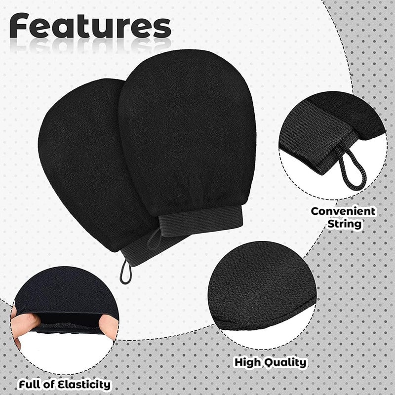 Exfoliating Loofah Pad, Black, Shower and Bath Accessory - Image 5