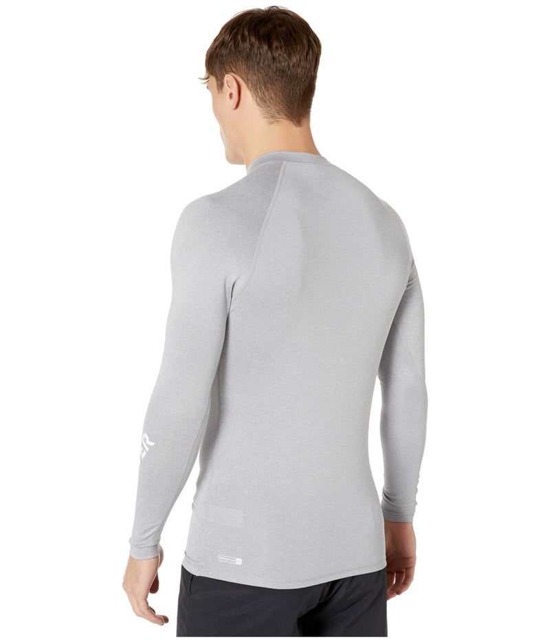 Quiksilver mens All Time Long Sleeve Rashguard Upf 50 Sun Protection Surf Rash Guard Shirt, Sleet Heather, Medium US - Image 3