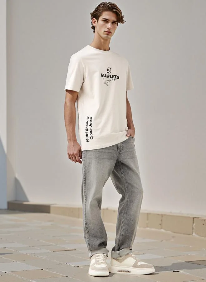 Splash FAV Kakashi Print Crew Neck T-shirt