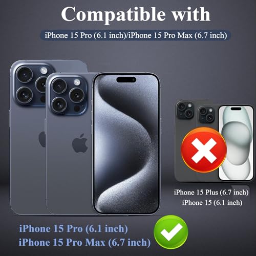 YWXTW 5 Pack Designed for iPhone 15 Pro Max Camera Lens Protector for iPhone 15 Pro Camera Lens Protector Night Shooting Mode Anti Scratch HD Clear 9H Hardness Tempered Glass - Image 3