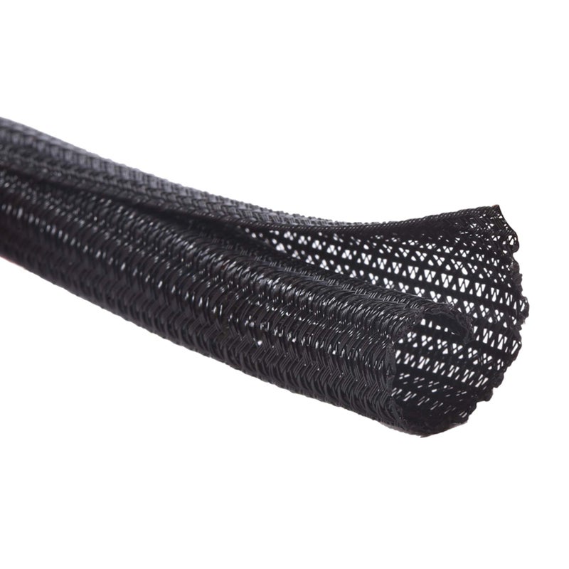 Alex Tech 25ft - 1 inch Cord Protector Wire Loom Tubing Cable Sleeve Split Sleeving For USB Cable Power Cord Audio Video Cable â€“ Protect Cat From Chewing Cords - Black - Image 1