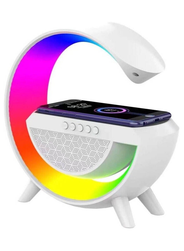 ليد مكبر صوت LED لاسلكي مع 7 خيارات ألوان، نغمة رنين موسيقية، ووظيفة ساعة منبه - Image 1
