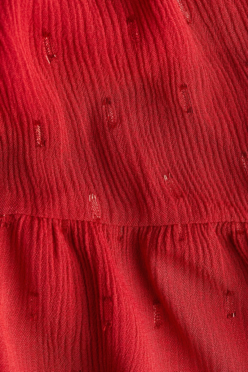 اتش اند ام تنورة بكشكش وخصر مطاطي