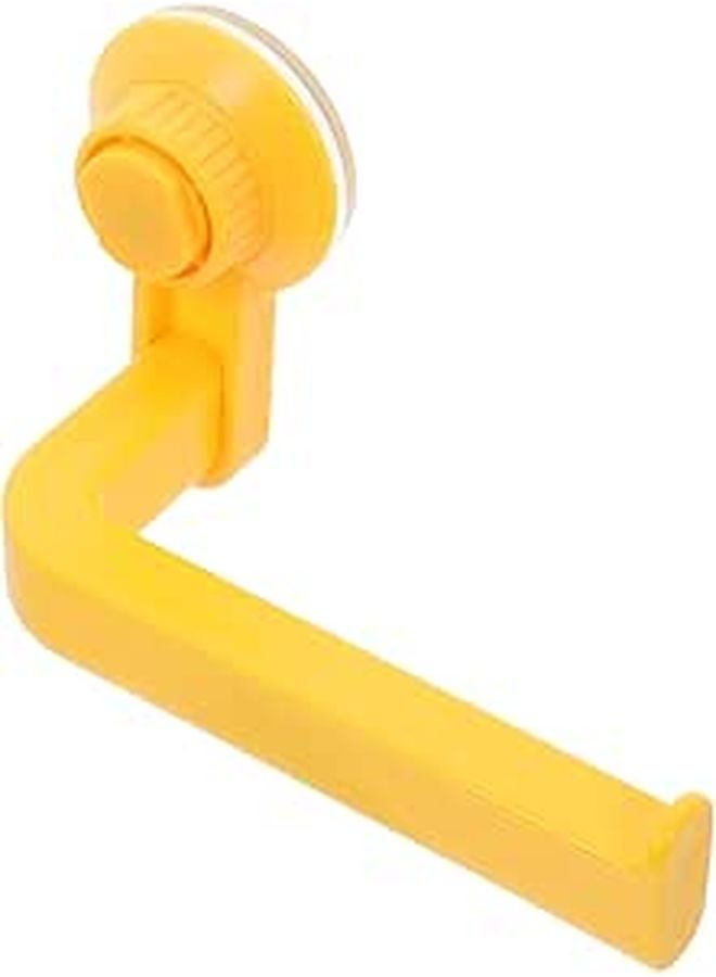 Suction Cup Toilet Paper Holder Wall Mounted Plastic Bathroom Kitchen Towel Rack - Image 1
