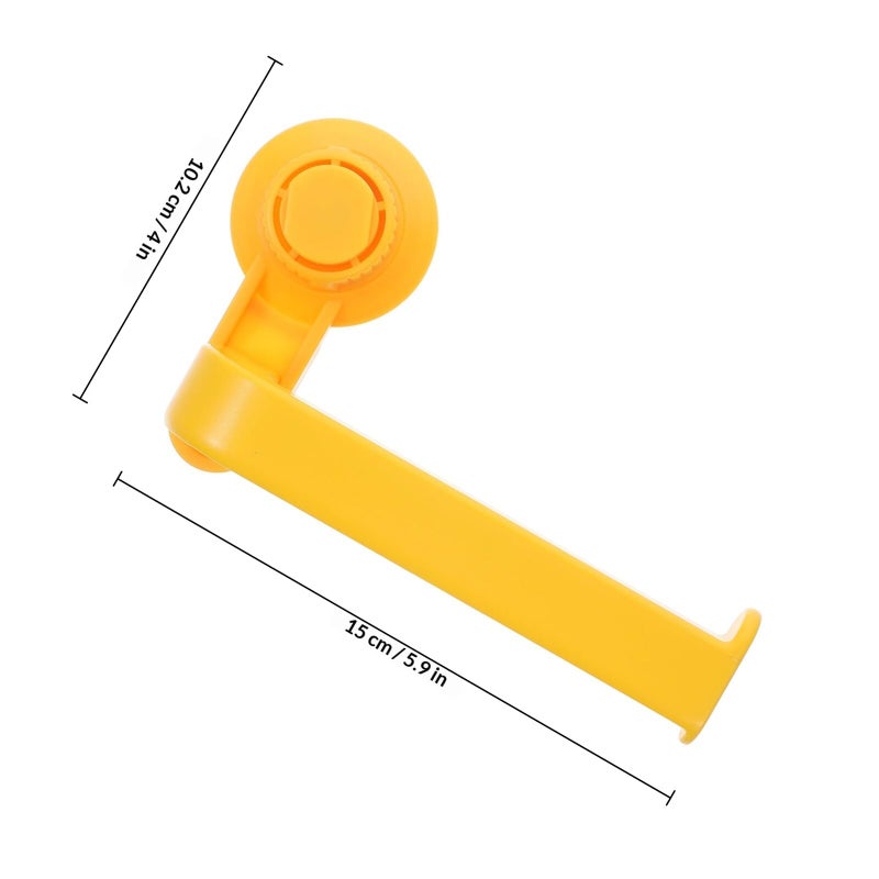 Suction Cup Toilet Paper Holder Wall Mounted Plastic Bathroom Kitchen Towel Rack - Image 3