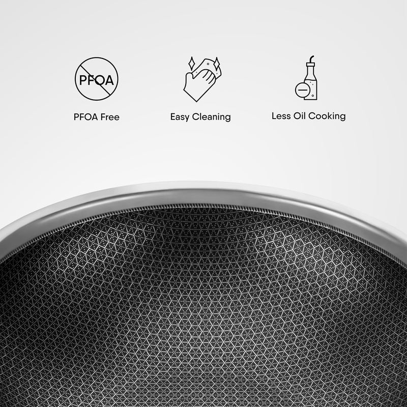 Stahl قدر ستال أرتيزان هايبرد ثلاثي الطبقات غير لاصق مع غطاء من الفولاذ المقاوم للصدأ 33 لتر 26 سم - Image 5