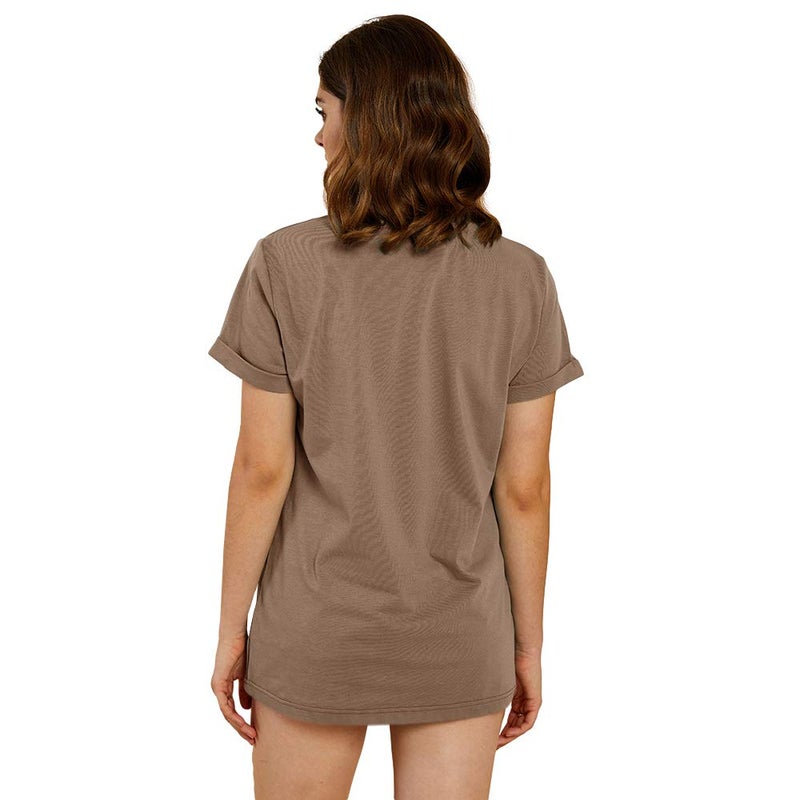 Cicy Bell Women's Dandelion Print T Shirts Cute Graphic Tees Short Sleeve Summer Cotton Tee Tops Brown - Image 4
