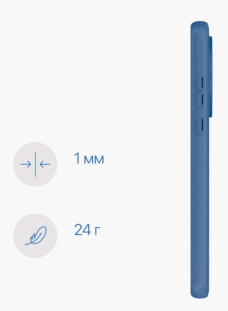 Wtech Honor X9c 5G 2024 / Honor Magic7 Lite 5G 2025 Premium Liquid Silicone Case Cover - Navy Blue - Image 3