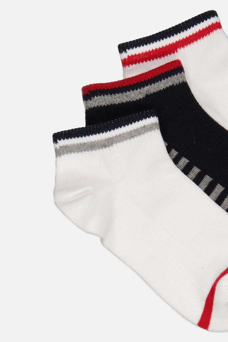 Rocawear Toddlers Boys 3 Pairs Stripes Ankle Socks, Multicolor  - Image 2