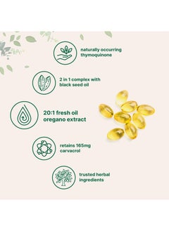 Micro Ingredients Oil of Oregano Softgels 6000mg Per Serving, 300 Count | 2 in 1 Formulated with Black Seed Oil 200mg, 4X Strength Carvacrol & Thymoquinone | Plant Based, Non-GMO & Immune Support  - Image 4