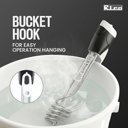 Rico IRPRO 1500w Shockproof Japanese Technology Electric Water Heater Immersion Rod With Waterproof & Protection | Instant Heating With Bucket Holder | ISI Certified 2 Year Replacement Warranty - Image 4