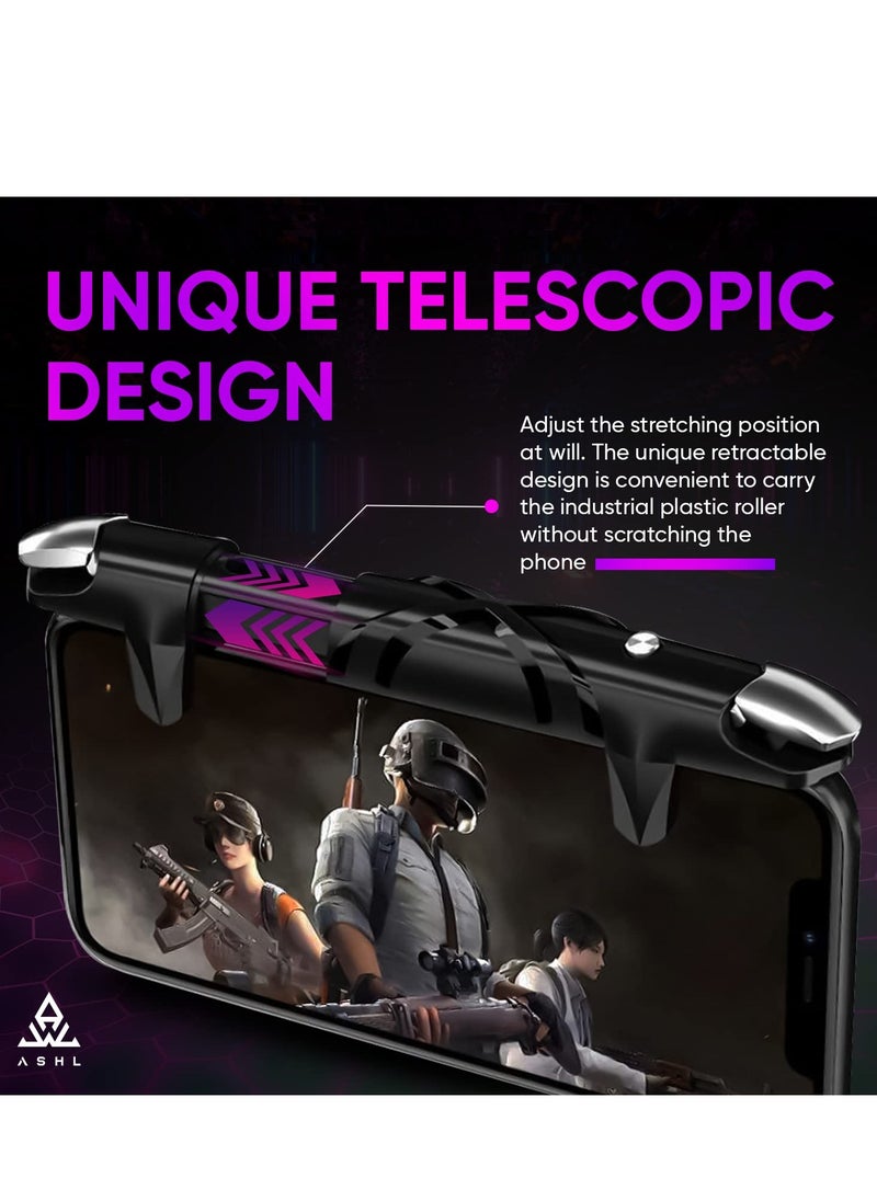 Generic - Mobile Game Trigger Joystick PUBG Pulse Automatic High Frequency Click 4 Speed Mobile Game Controller for IOS/Android Support COD/PUBG/ROS and Many Other Games Elevate Your Gaming Experience - Image 1