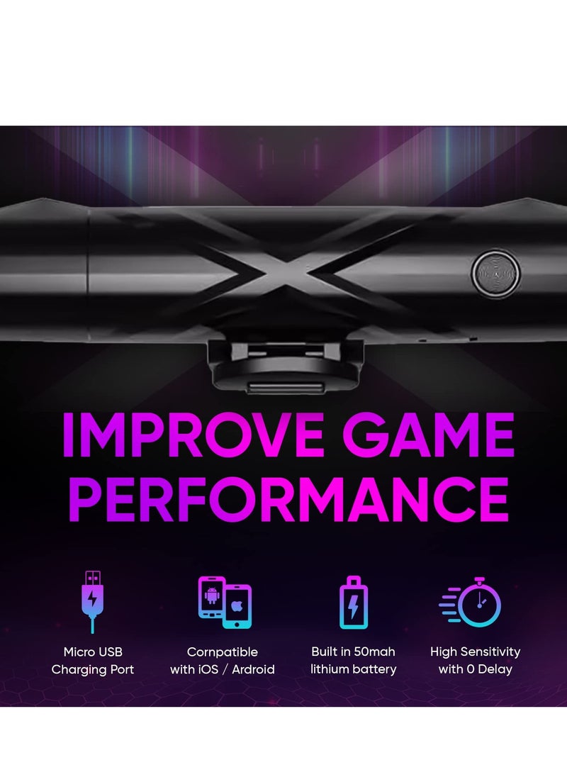 Generic - Mobile Game Trigger Joystick PUBG Pulse Automatic High Frequency Click 4 Speed Mobile Game Controller for IOS/Android Support COD/PUBG/ROS and Many Other Games Elevate Your Gaming Experience - Image 1