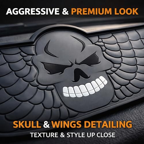 DETACHI Car Dashboard Mat, Danger Design, Silicone Anti-Slip Rubber Pad, Universal Non Slip Car Dashboard Sticky Adhesive Mat for Phones Sunglasses Keys - Image 4