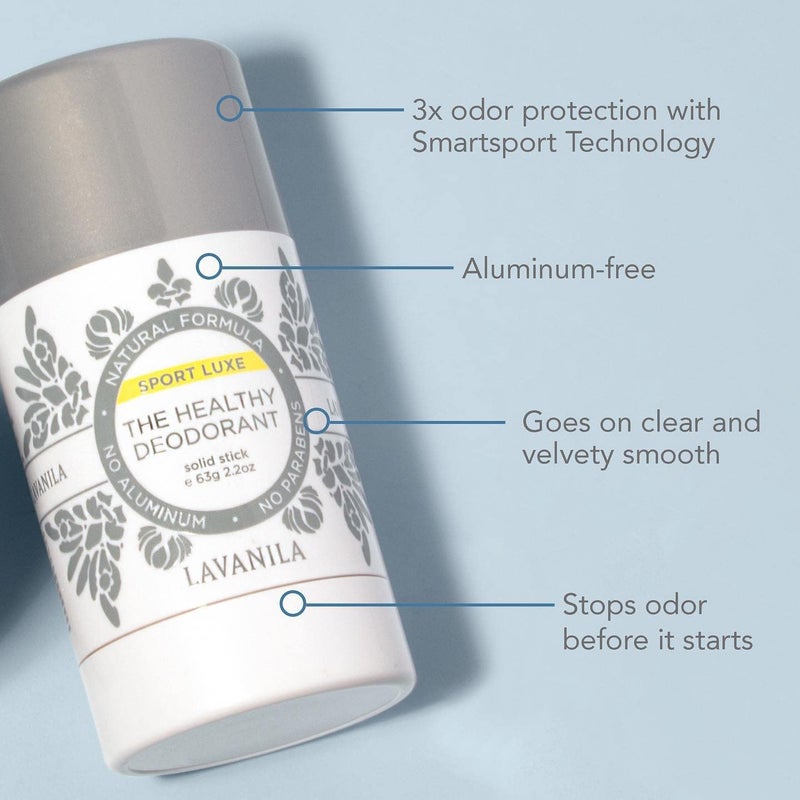 Lavanila Aluminum Free Deodorant, Sport Luxe + Pure Vanilla, 2oz Each - The Healthy Deodorant for Men & Women - Solid Stick, Vegan - Image 2
