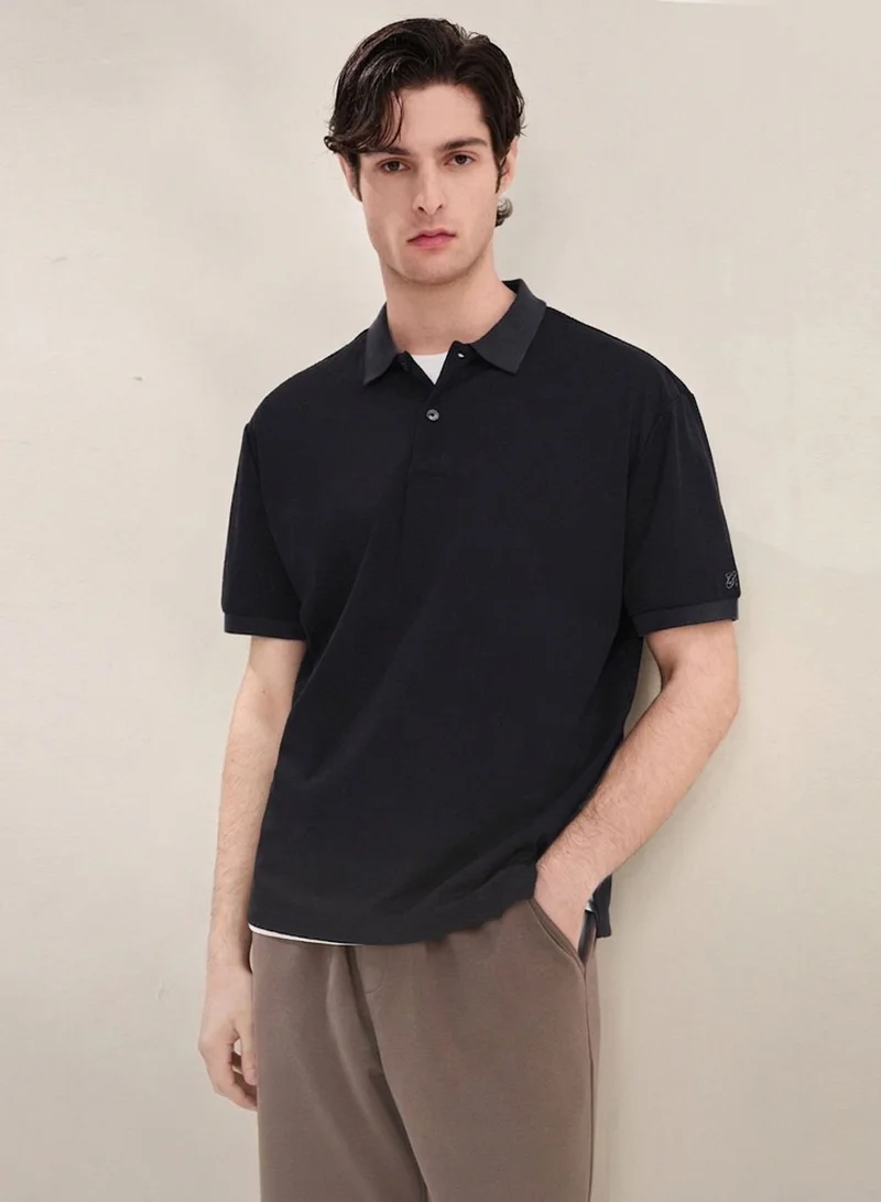 GIORDANO Men Regular Cotton Polyester Polo