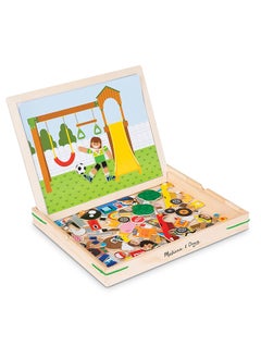 Melissa & Doug Wooden Magnetic Matching Picture Game With 119 Magnets and Scene Cards Magnetic Book Scenes for Kids Ages 3+  - Image 3