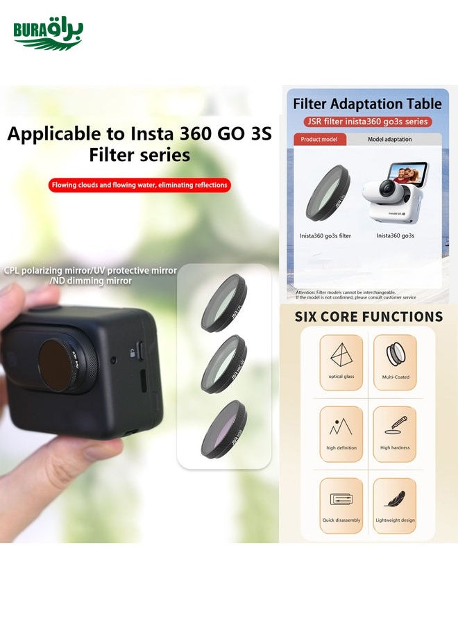 BURAQ For Insta360 GO 3S JUNESTAR Camera Lens Filter, Filter:ND32  - Image 2