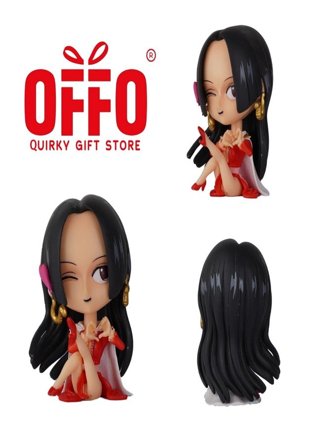 Offo Boa Hancock Mini Sitting Action Figure – One Piece Anime PVC Collectible Statue for Home Décor, Office Desk & Study Table | Lightweight Durable Figurine Gift for Fans - Image 4